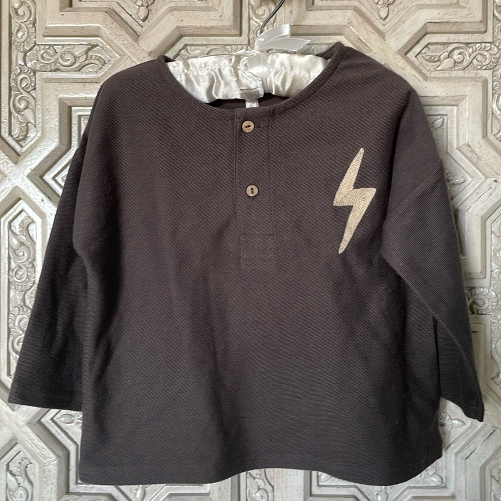 NWOT Size 2-3 Rylee + Cru Boys Lightning Bolt Henley